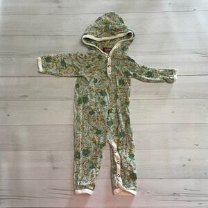 Milkbarn baby girls floral‎ hooded romper 3-6 months